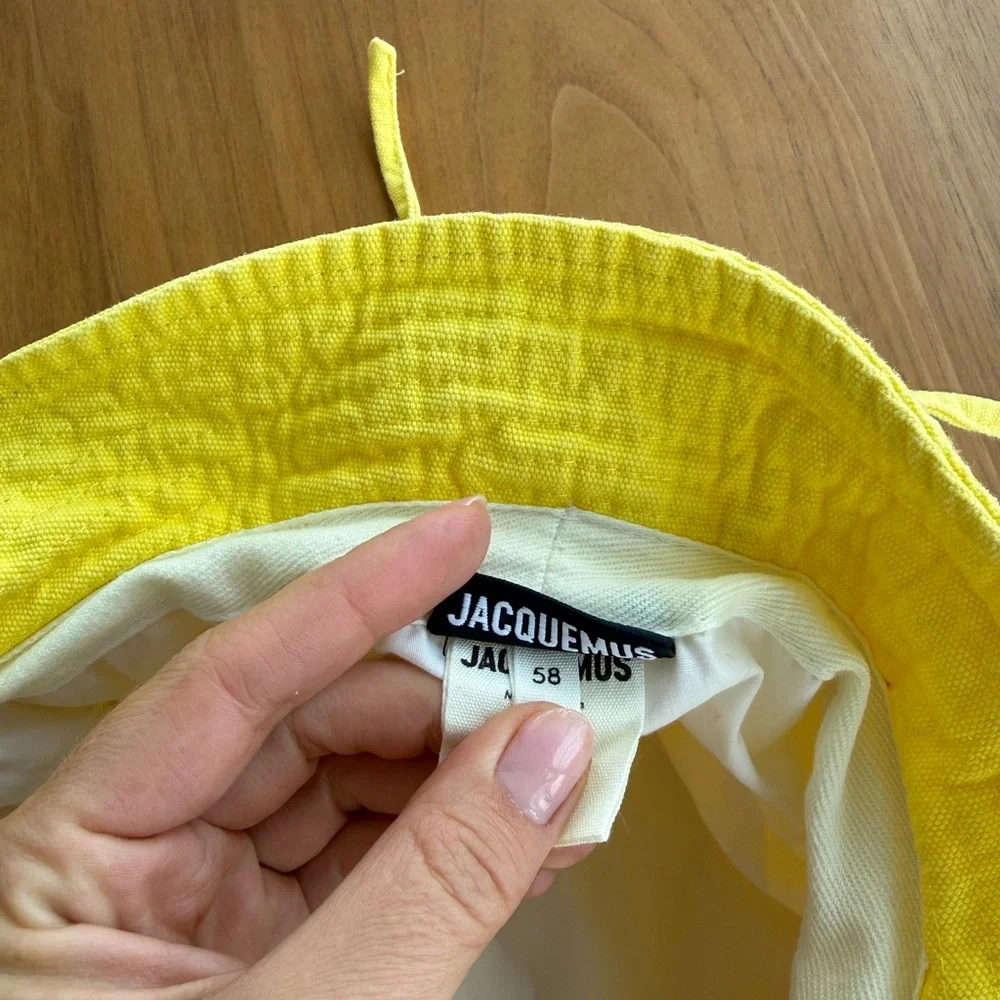 Jacquemus Sunny Yellow Cotton Bucket Hat - Picture 8 of 11